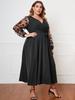 New Style Fashion Long Sleeve Loose Large Size Women's Dress