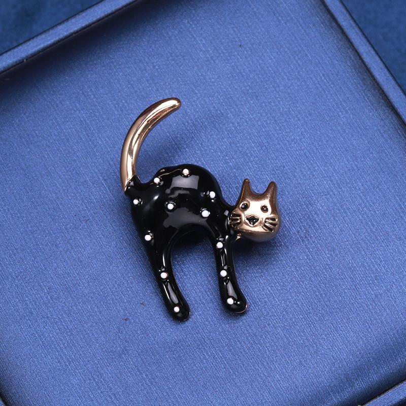 Blucome Broșe în formă de pisică cocoșată pentru guler, ace pentru rever, stil nou, pentru nuntă, ace, bijuterii, agrafă pentru fete