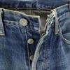 Denime Back rivet red selvedge Straight denim pants Button fly jeans Men's Used