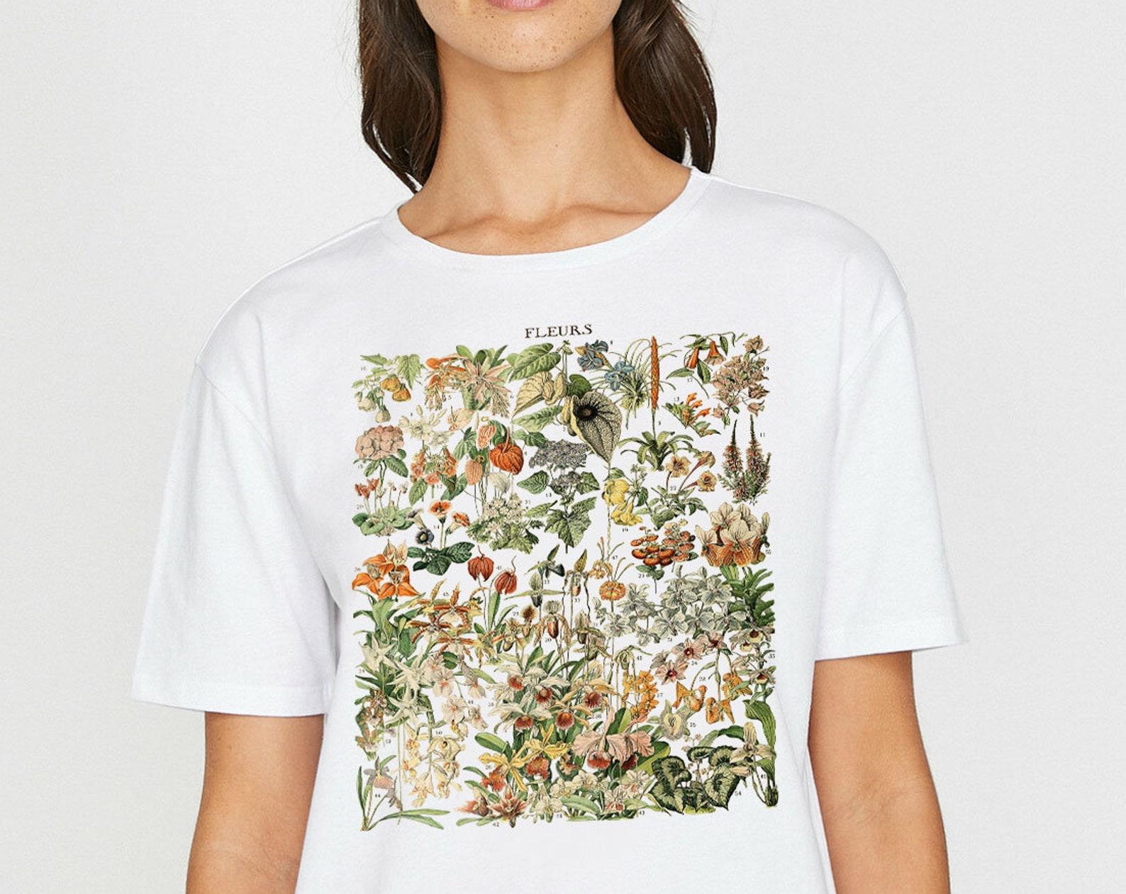 Botanical Shirt, Flower T-Shirt, Vintage T-Shirt, Vintage Botanical, Botanical Print, Wildflower, Tee, Vintage Flower Shirt, Graphic TShirt 4XL