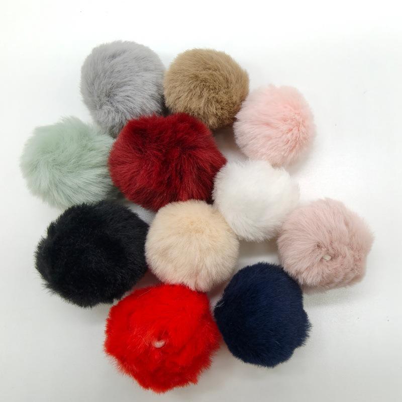 Dostupný: 3mm pompony z umělé králičí srsti jako doplňky pro náušnice, čepice, pokrývky hlavy, DIY řemesla a přívěsky na klíče.
