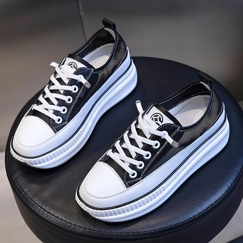 

Кожаные прозрачные сетчатые туфли женские 2025 новые летние дышащие модные повседневные туфли на плоской подошве женские универсальные туфли с неглубоким носком для детей 40 чёрный