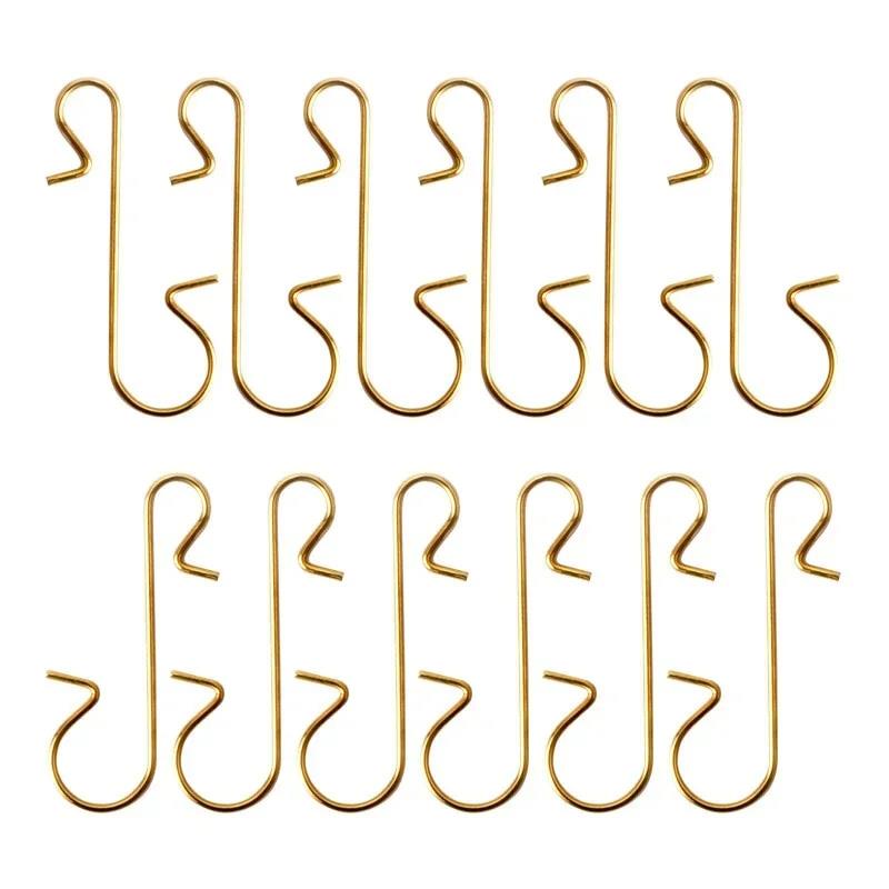 100Pcs Christmas Ornament Metal S-Shaped Hooks Holders Tree Ball Pendant Hanging Decoration for Home Navidad New Year 7