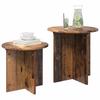 Side Table Set 2 pcs Reclaimed Wood Particleboard