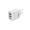 Dual USB & 1C Port 12W Multi-Port Charger - EU/US/UK Compatible