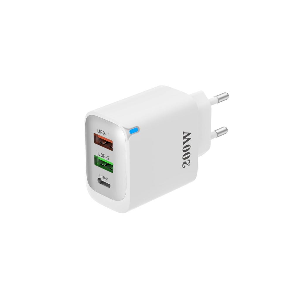 Dual USB & 1C Port 12W Multi-Port Charger - EU/US/UK Compatible