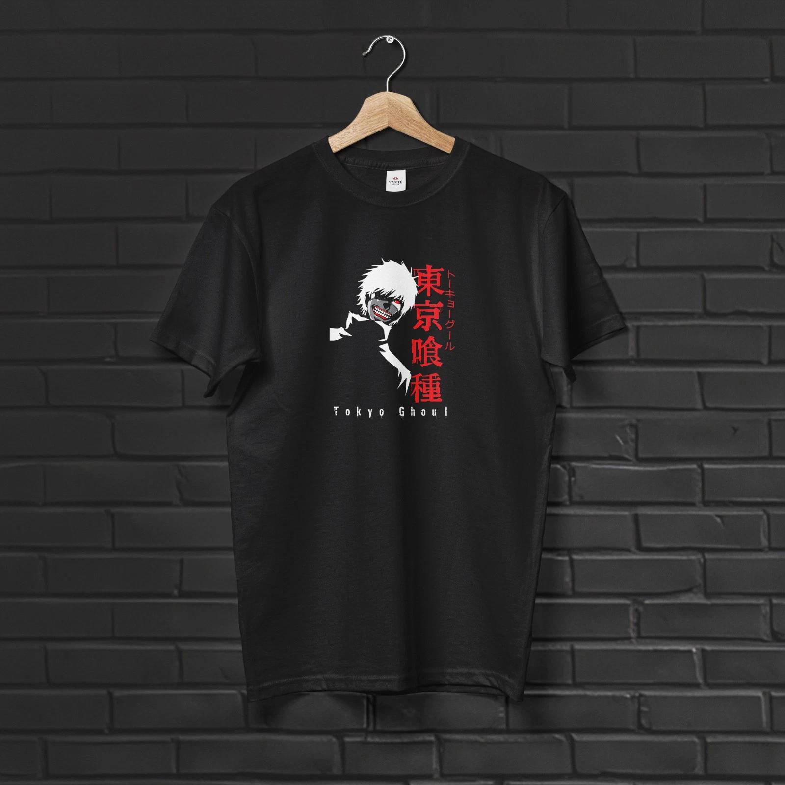 Ken Kaneki Anime T Shirt Ghoul Mask Graphic Cotton Streetwear Tee 3XL