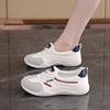 Leather white shoes women's shoes 2025 new spring and summer versatile shallow mouth single shoes soft sole sports and leisure board shoes K1510