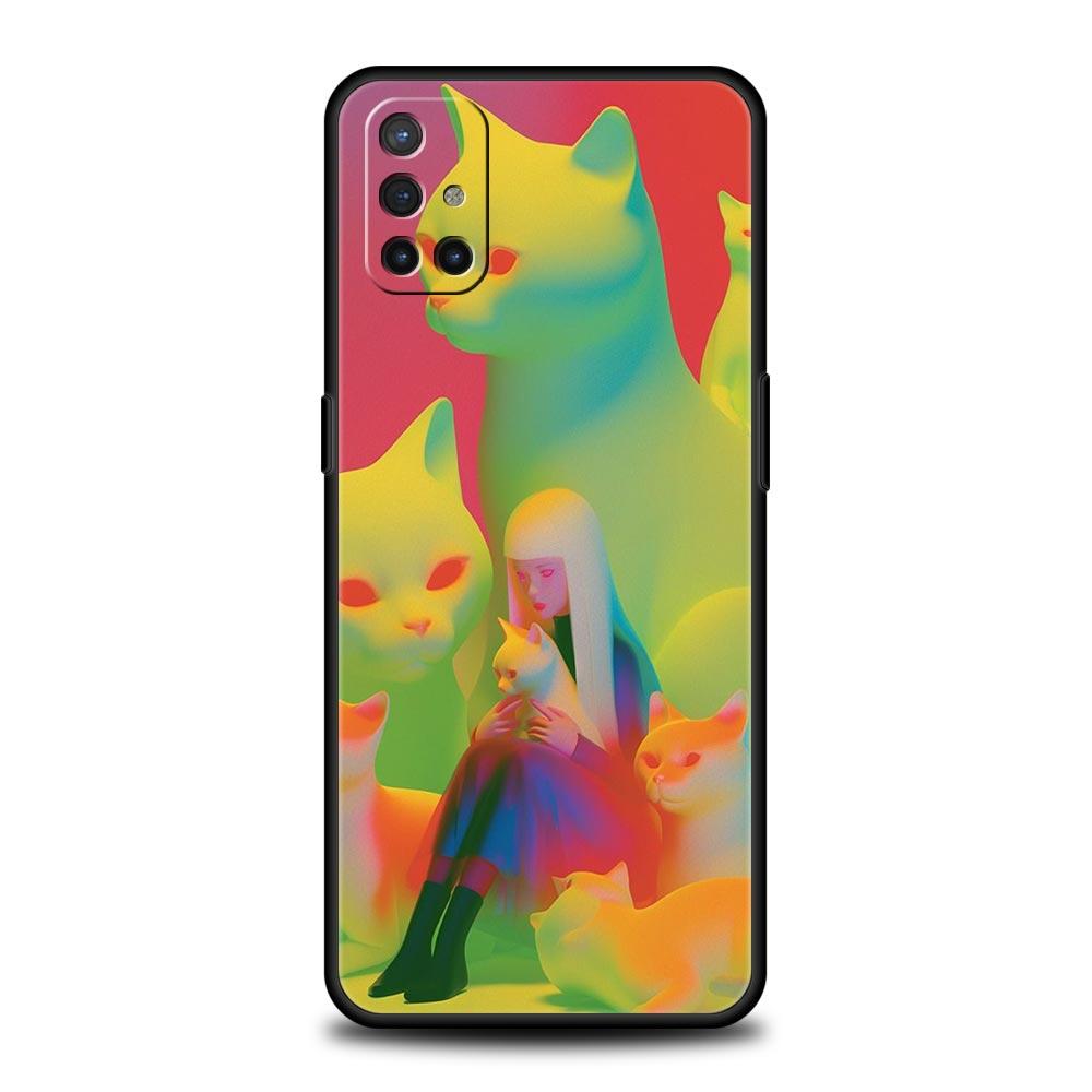 Phone Case For Oneplus 13R 12R 10R 13 12 11 10T Nord N100 N10 Z N30 CE 3 2 2T Pro Lite 5G Soft TPU Cover Cartoon Girl Fundas Bag