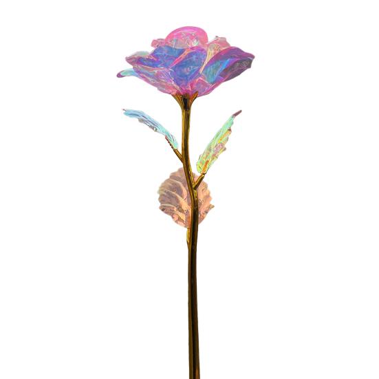 Trandafir Artificial Placat cu Folie Trandafir Mic Fals pentru Ziua Îndrăgostiților Nuntă Trandafir Veșnic Cadouri pentru Femei Fete Mamă Soție Fiice