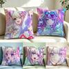 Game NEEDY GIRL OVERDOSE Cushion Cover Short Plush Cushion Cover Double Sided Print Washable Sofa Pillowcase Home Decor Gift