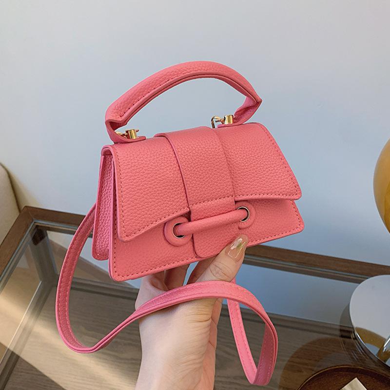 Women'S Commuter Texture Handbag Spring Versatile Shoulder Messenger Bag Temperament Small Square Bag Women