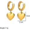 Gold Heart Earrings for Women Gold Huggie Earrings Hoop Earrings Chunky Heart Drop Earrings Birthday Jewelry for Women