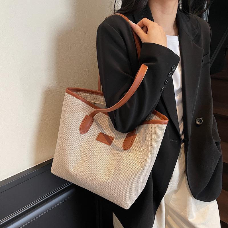 Summer new large-capacity versatile and beautiful casual portable shoulder underarm bag tote bag women's bag