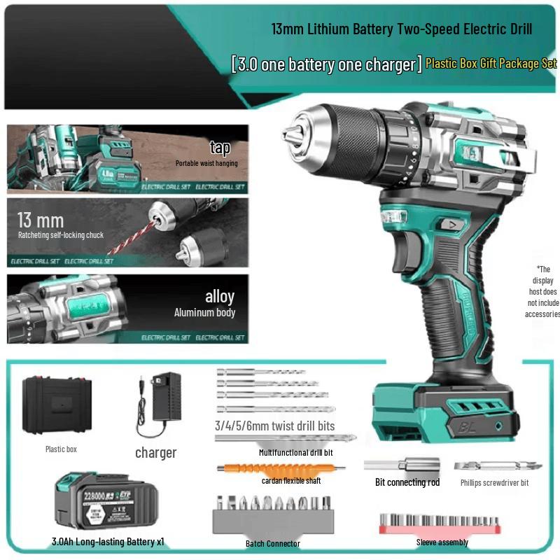 OLOEY High-Speed Brushless Electric Drill CN plug (adapter included)