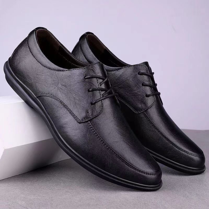 Men's Casual Leather Shoes Autumn Flat Men's Shoes Comfortable Driving Shoes Work Shoes Fashion British Business