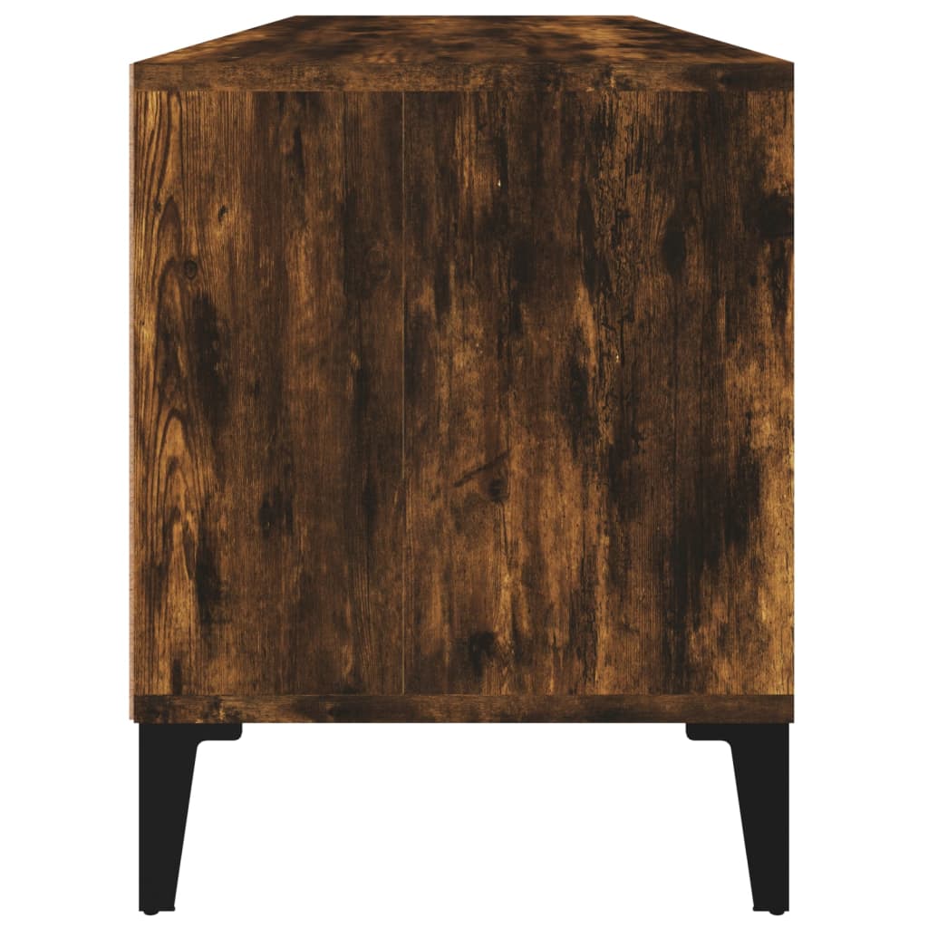 TV Cabinet Smoked Oak 100 x 34.5 x 44.5 cm Engineered Wood