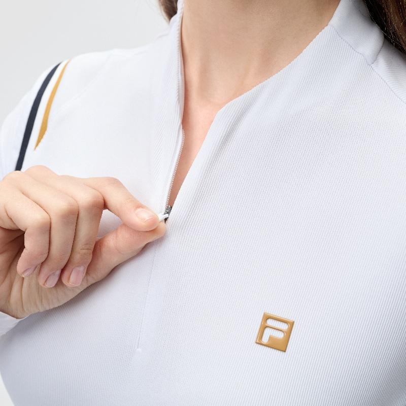 New FILA Polo Shirts Women's Jade White A11W435202FWT