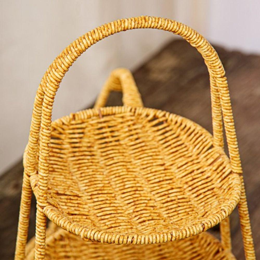Nieuwe Multifunctionele Handgeweven Broodmand Ademend 5 Stijlen Diversen Organizer Fruitmand Opbergmand