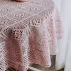 Round Tablecloth Imitation Crochet Forest Style Hollow Lace Coffee Table Cover with High Aesthetic Value Photo Background
