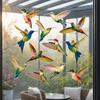 Indoor Window Sticker Bird Stickers, Anti-Collision Strike Prevention Decal, Static Cling Glass Film for Windows Doors, UV Reflective PVC Reusable