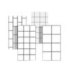 Nordic Style Black & White Grid Tile Self-Adhesive Wall Sticker for Milk Tea Snack Shop Decor.