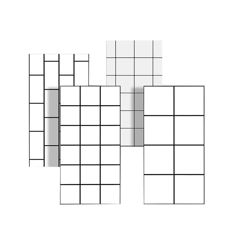 Samolepka na zeď v severském stylu s černobílou mřížkou pro výzdobu prodejny s mléčným čajem a občerstvením.