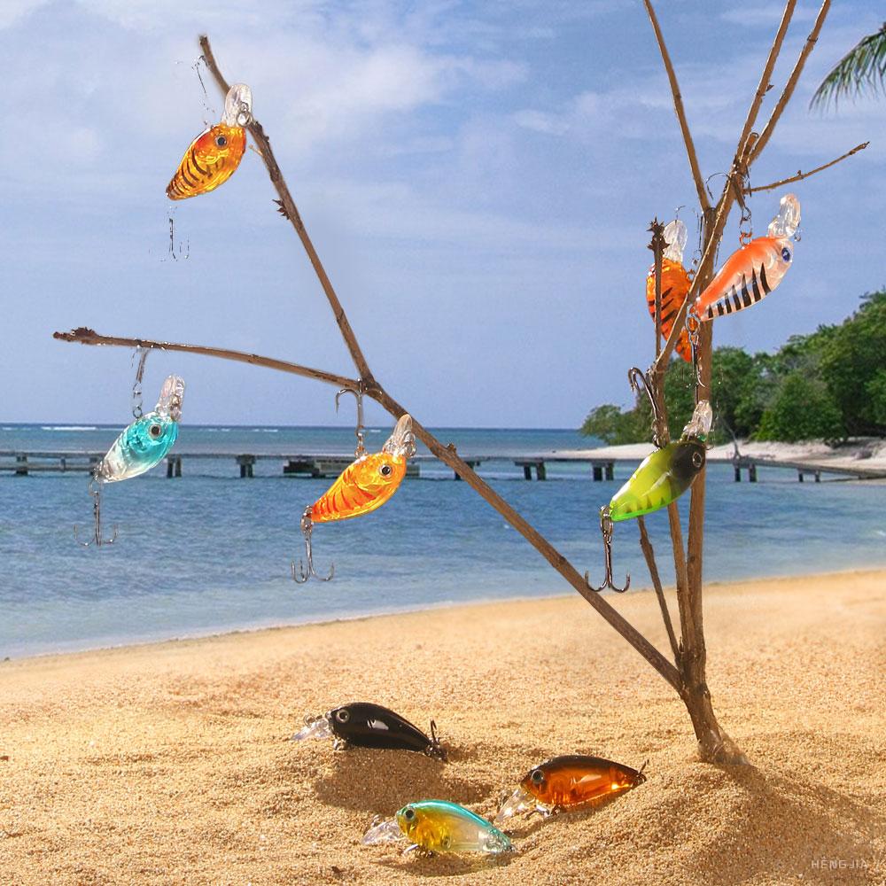 1ks 4,5cm 4g Hengjia Mini Crankbaits s chrastítky Diving Shad Pike Lure