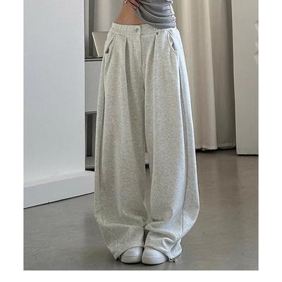 Pantaloni da tuta American Vintage da donna semplici classici elasticizzati a vita alta larghi hip hop da ballo
