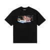 2025 Frühling und Sommer Magila Stil Katze Buchstaben Druck Kurzarm T-Shirt Herren und Damen gleich Nische trendiges Oberteil