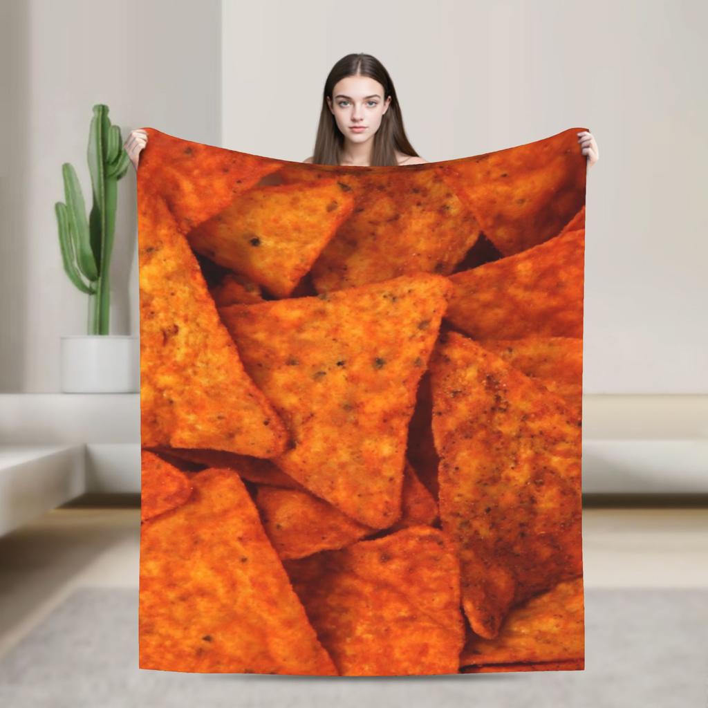 Doritos Tortilla Chips Puffed Food Blankets Airplane Travel Flannel Throw Blanket For Outdoor Warm Design Quality Bedspread Gift
