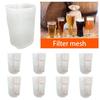 Bestseller 8 Größen Hausbierbrauen Weinfilterbeutel Tee Nüsse Saft Milch Nylonnetz Filterbeutel Netzfilter Wiederverwendbar