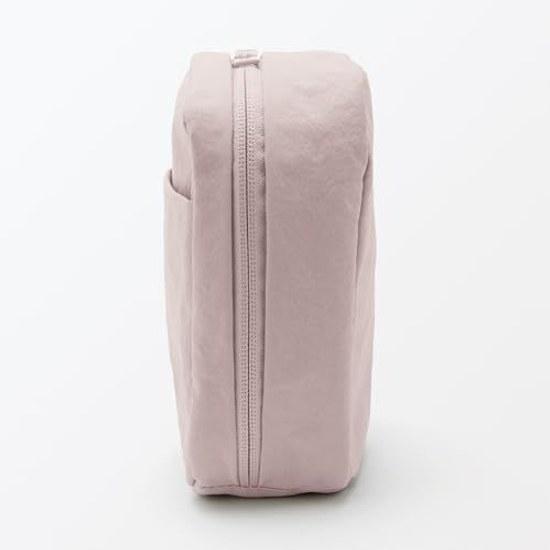 Astuccio quadrato Muji in nylon anti-piega con apertura ampia