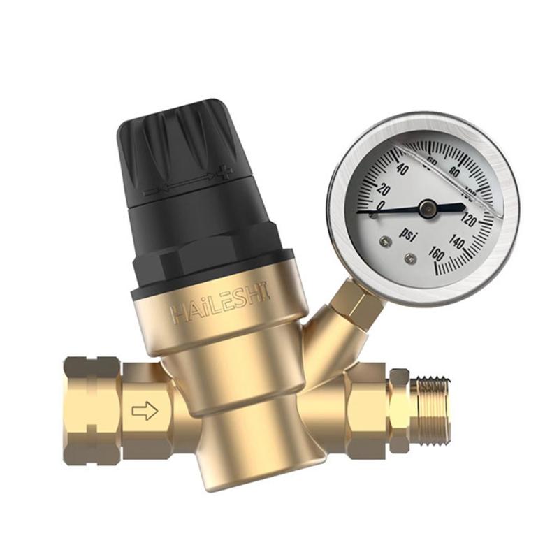 Adjustable RVs Water Pressure Reducer Valves For Long Lasting Performances Professional Copper Pressure Regulator Valves