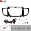 Car Radio Fascias Frame For Honda Pilot 2015- 10 Inch 2DIN Stereo Panel Wiring Harness Connector Power Cable Canbus Decoder