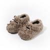 Winter Plush Baby Walker Shoes - Warm, Furry, Flat Bottom Infant Shoes for Girls with Velvet Lining