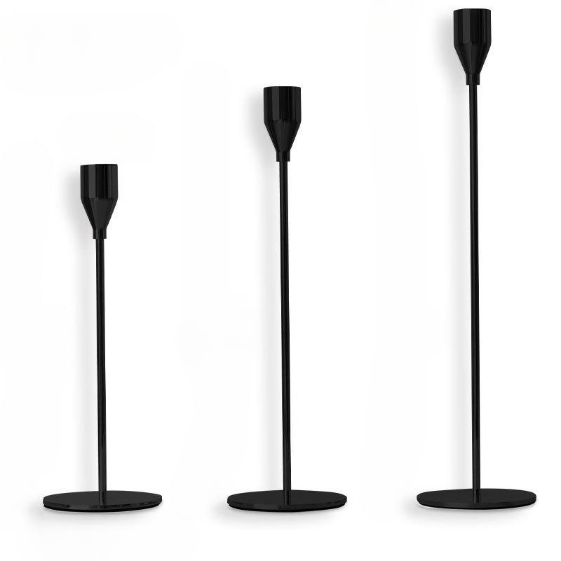 3 ks/sada Kovové svícny v evropském stylu Svícen Módní svatební stolní svícen Vynikající svícen Vánoční dárek