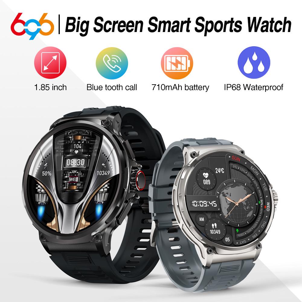 V69 Bluetooth Smartwatch with Large Screen, Heart Rate, Blood Oxygen, Multi-Sports Functions