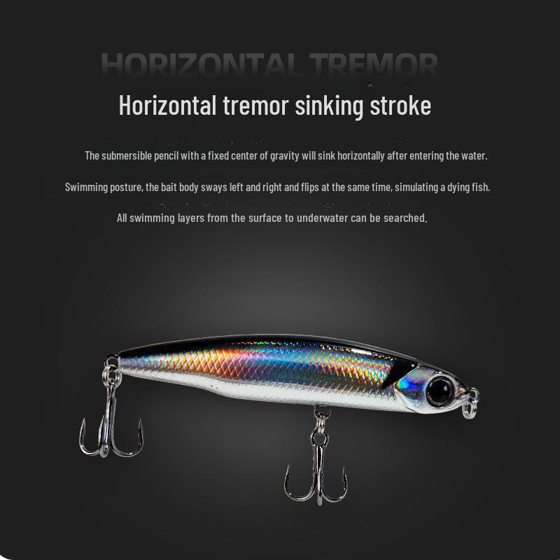 52mm Silver Fish Pencil Lure, 3.2g/5g Sinking Bait for All Water Layers, Ideal for Luofei and White Stripe Fish