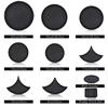 10pcs Mute Silencer Drumming Practice Pad Bass Drums Quiet Sound off Black