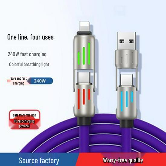 Cross-Border QC3.0 Multi-Port USB & PD20W Wireless Charger with Smart Display