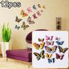 Butterfly Wall Stickers Office Living Room 12pcs Mirror Set Background