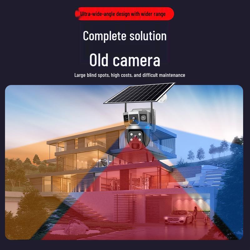V380 Solar-Powered 4G Outdoor Camera with Dual-Light Night Vision and Low Power Consumption