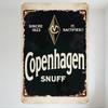 Vintage Copenhagen Snuff Metal Tin Sign - 1822 SINCERE IT. SACTIFIES!!! Decorative Wall Plaque for Bar Man Cave Home Retro Decor