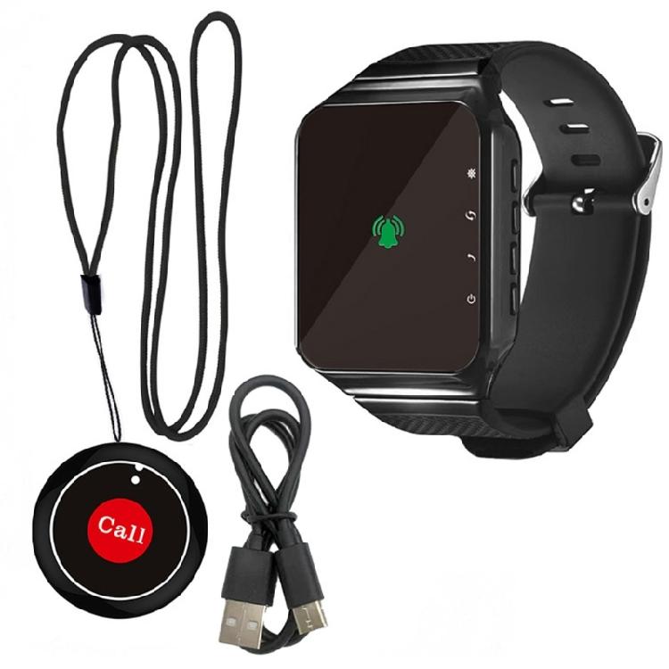 

Nurse Calling System Restaurant Pager Wireless Watch Receiver Shockproof Nurse Call Wristband for Hospital Use 1