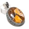 Natural Brecciated Mookaite 925 Sterling Silver Jewelry Pendant 2.01" ETC-14656