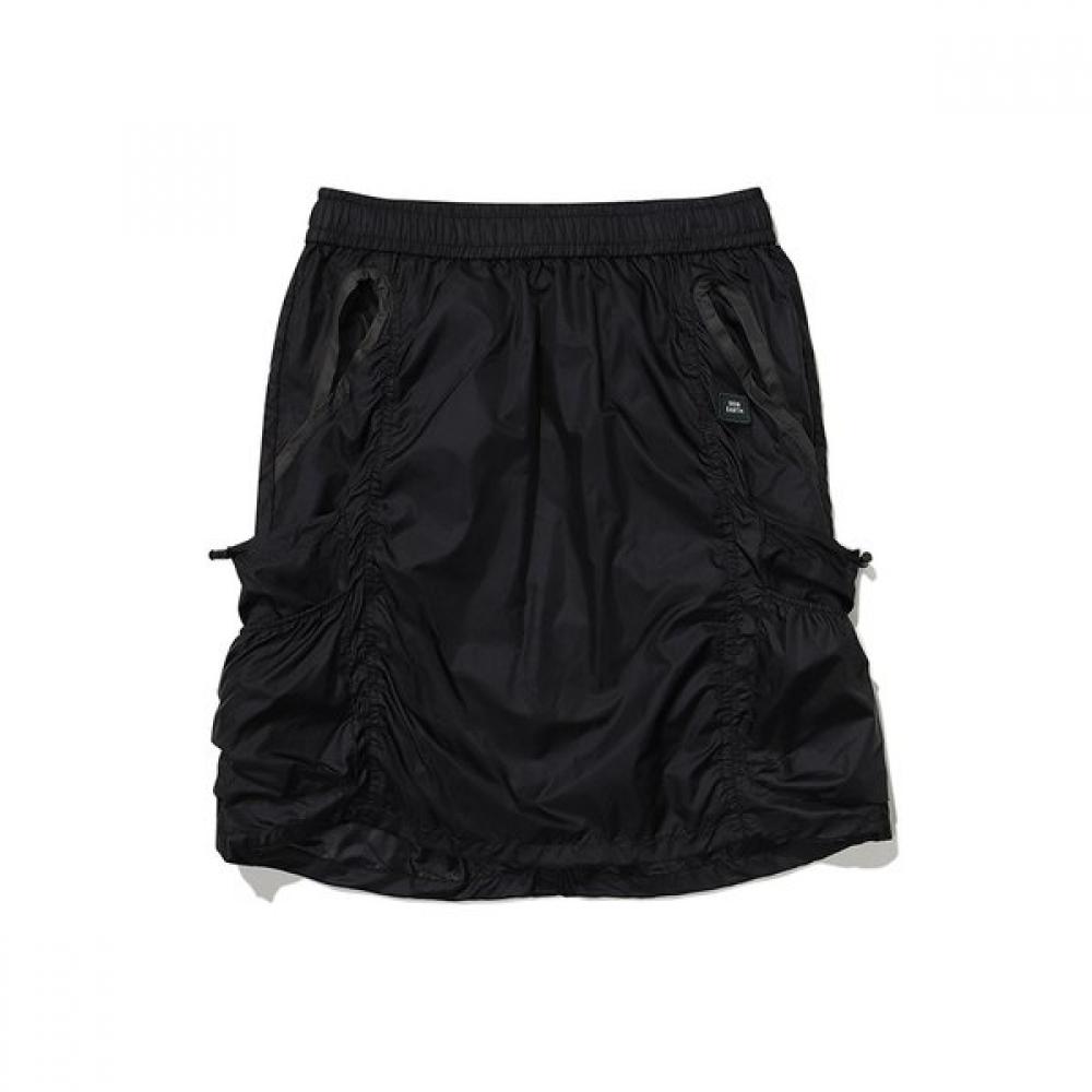 Bbc Earth Women Cargo Midi Skirt   Shirring  Black 075