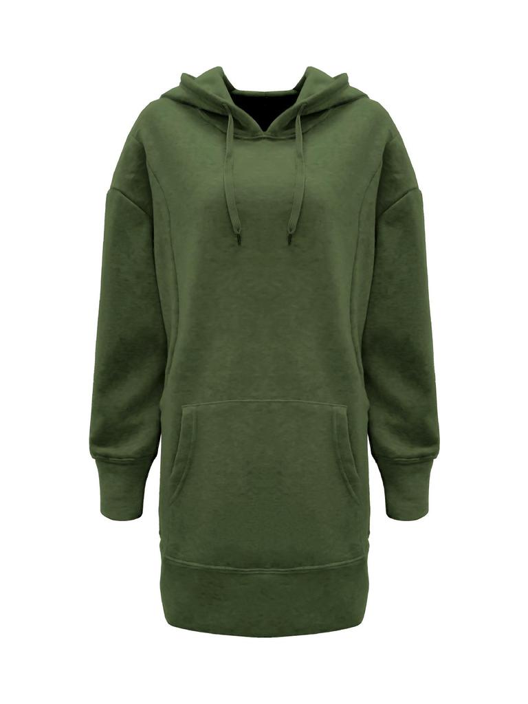 2025 Influencer Autumn/Winter Women's Solid Color Loose Fleece Hoodie