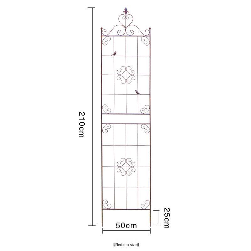 American Retro Wrought Iron Rose & Clematis Trellis for Balcony or Garden