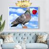 Diamond Painting Animal Pigeon And Rose Rhinestone Diamond Embroidery Cross Stitch